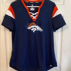 Fanatics XL Denver Broncos Navy and Orange Sports Jersey